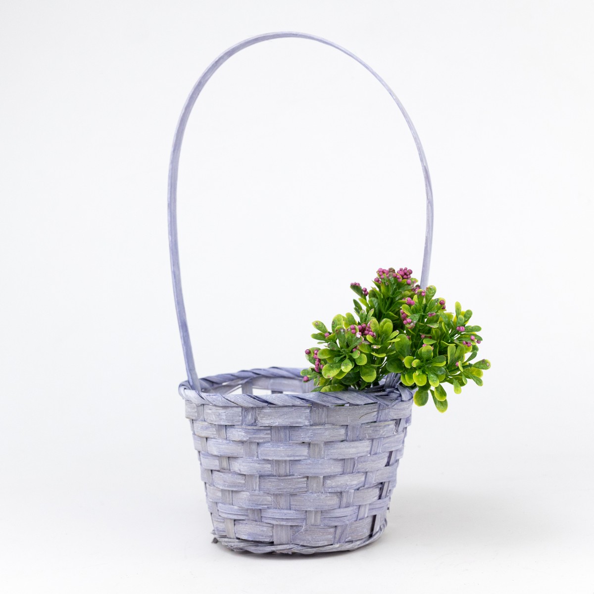 Корзина плетеная (бамбук), D15х9хH31см, сиреневый в интернет-магазине флористических аксессуаров Азалия Декор
