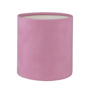 Коробка подарочная круглая без крышки (бархат), D12xH12 см, розовый в интернет-магазине флористических аксессуаров Азалия Декор