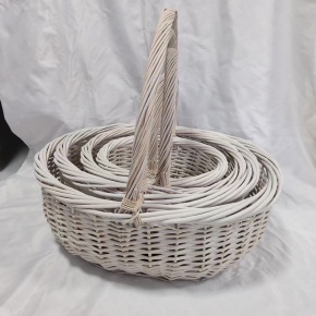 Набор корзин плетеных 4шт. (ива), 56x48x23xH50см, отбеленный в интернет-магазине флористических аксессуаров Азалия Декор