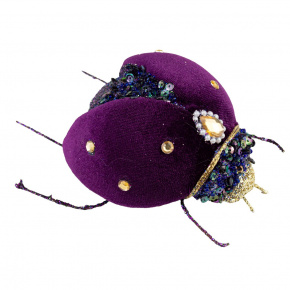 Сувенир Жук (пенопласт/текстиль), H6,5x11,5x9см, сиреневый в интернет-магазине флористических аксессуаров Азалия Декор