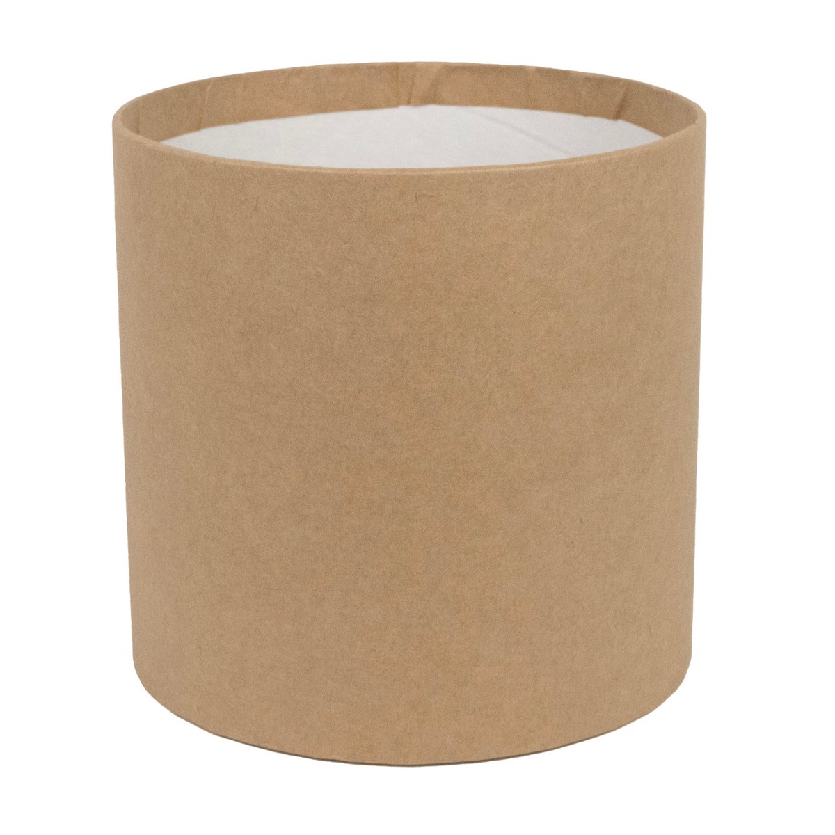 Коробка подарочная круглая без крышки, D16xH16 см, коричневый в интернет-магазине флористических аксессуаров Азалия Декор