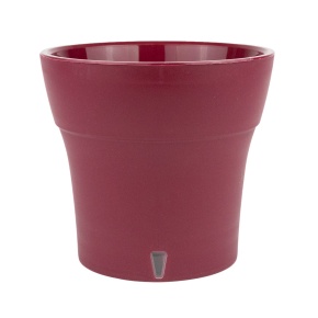 Кашпо со вставкой Дали Софт (пластик), D16,5xH15см, 2,1л, красный в интернет-магазине флористических аксессуаров Азалия Декор