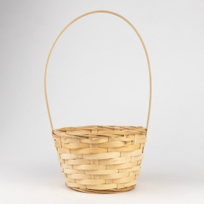 Корзина плетеная (бамбук), D16х10хH32см, натуральный в интернет-магазине флористических аксессуаров Азалия Декор