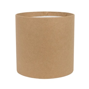 Коробка подарочная круглая без крышки, D12xH12 см, коричневый в интернет-магазине флористических аксессуаров Азалия Декор
