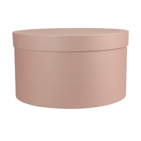Коробка подарочная круглая, D30xH17 см, пудровый в интернет-магазине флористических аксессуаров Азалия Декор