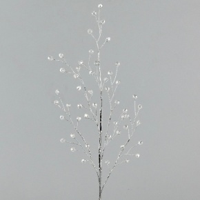 Ветка с кристаллами, 50см, серебряный в интернет-магазине флористических аксессуаров Азалия Декор