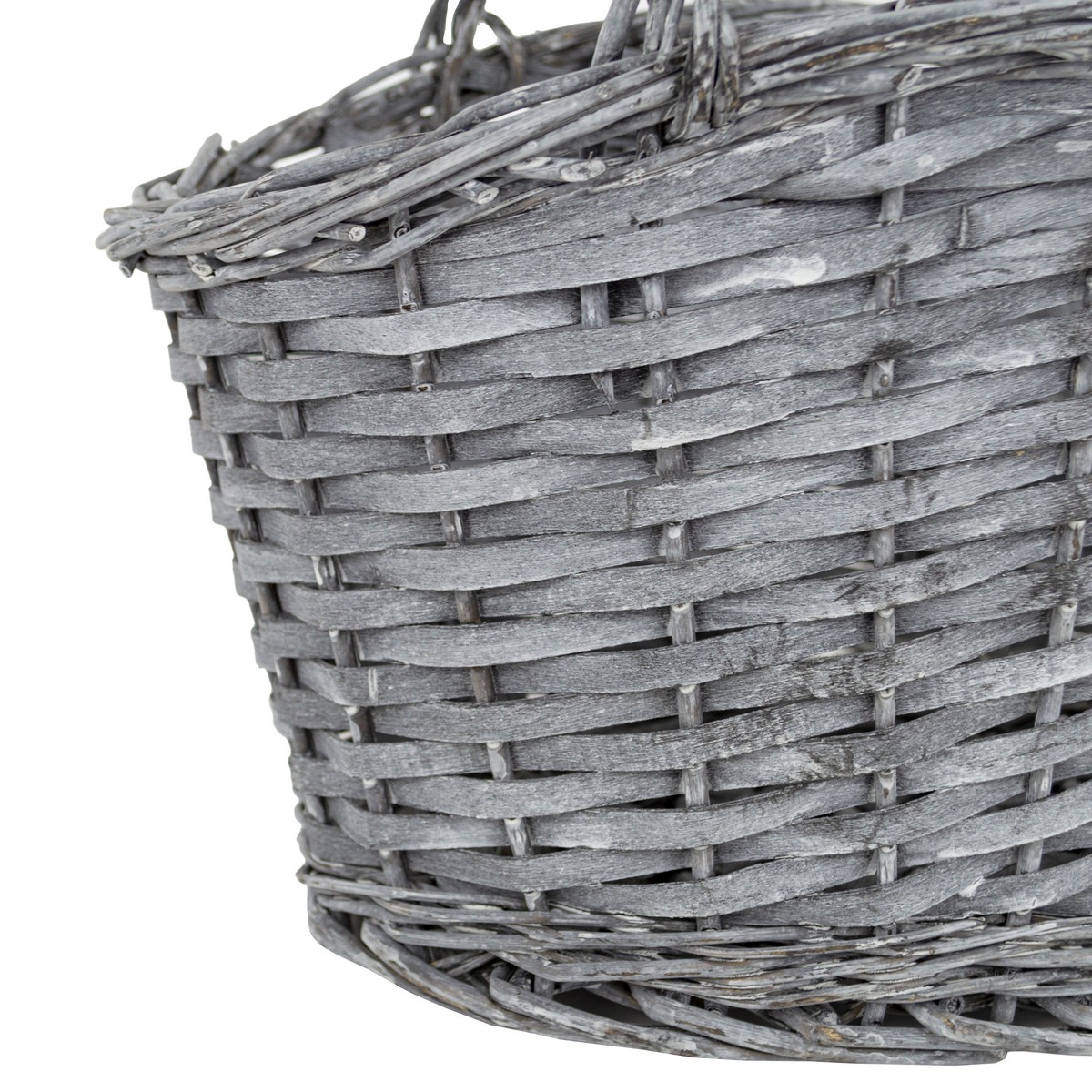 Набор корзин плетеных 2шт. (ива), D39х25х19х24х33см/ D34х20х17х22х30см, серый в интернет-магазине флористических аксессуаров Азалия Декор