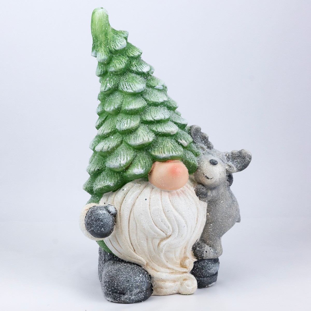 Сувенир Гном (керамика), Н39х24х17см, зеленый в интернет-магазине флористических аксессуаров Азалия Декор