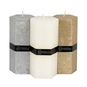 Свеча Геометрия, H14x7см, цв. в асс. в интернет-магазине флористических аксессуаров Азалия Декор