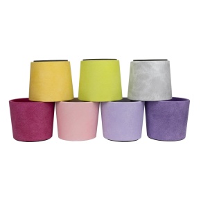 Кашпо Замша Микс яркий (бетон), D14xH13см, 1.4л, цв. в асс. в интернет-магазине флористических аксессуаров Азалия Декор