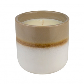 Свеча в стакане ароматическая (керамика), H10,5xD10,5см, белый в интернет-магазине флористических аксессуаров Азалия Декор