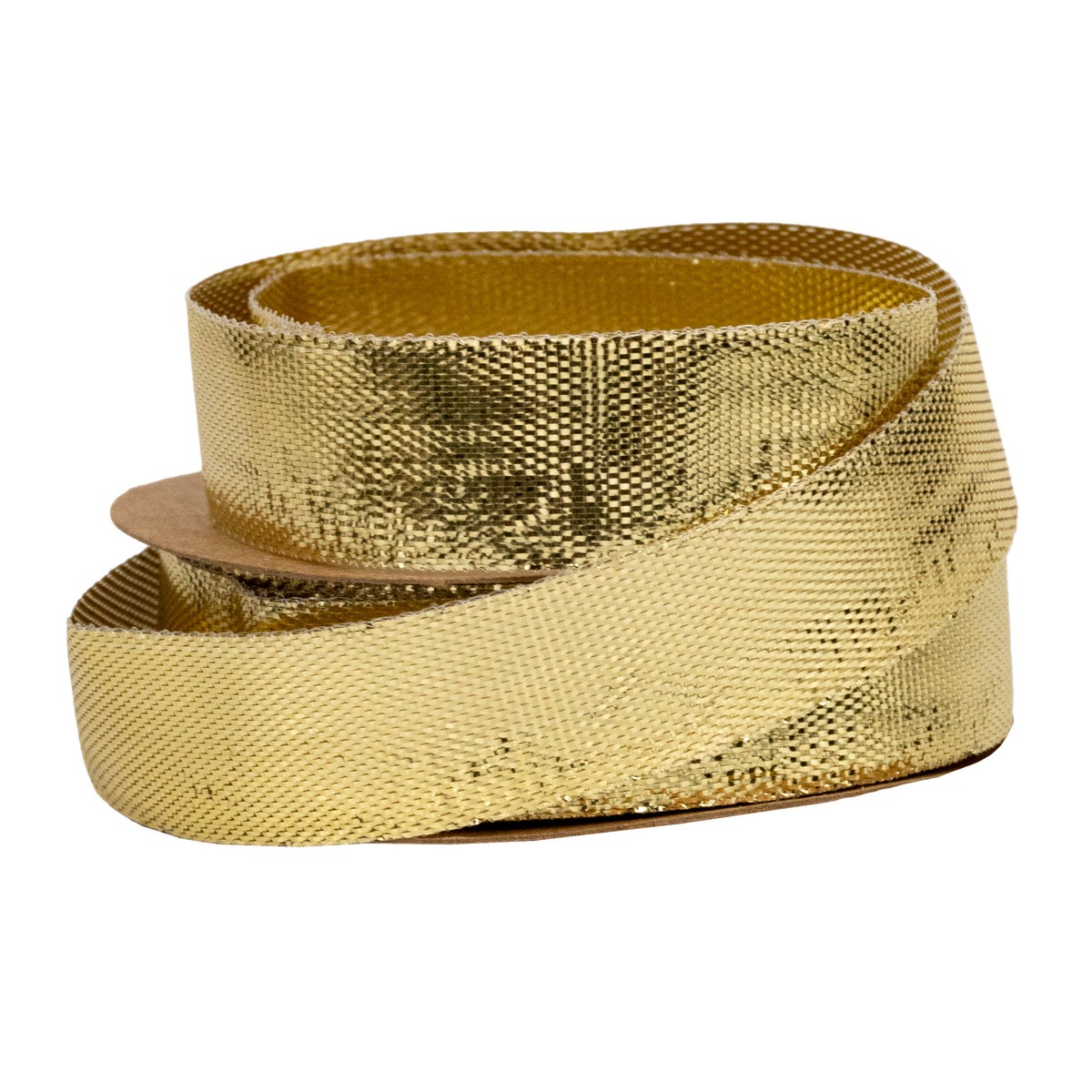 Лента декоративная (полиэстер), 15 мм 10 м, золотой в интернет-магазине флористических аксессуаров Азалия Декор