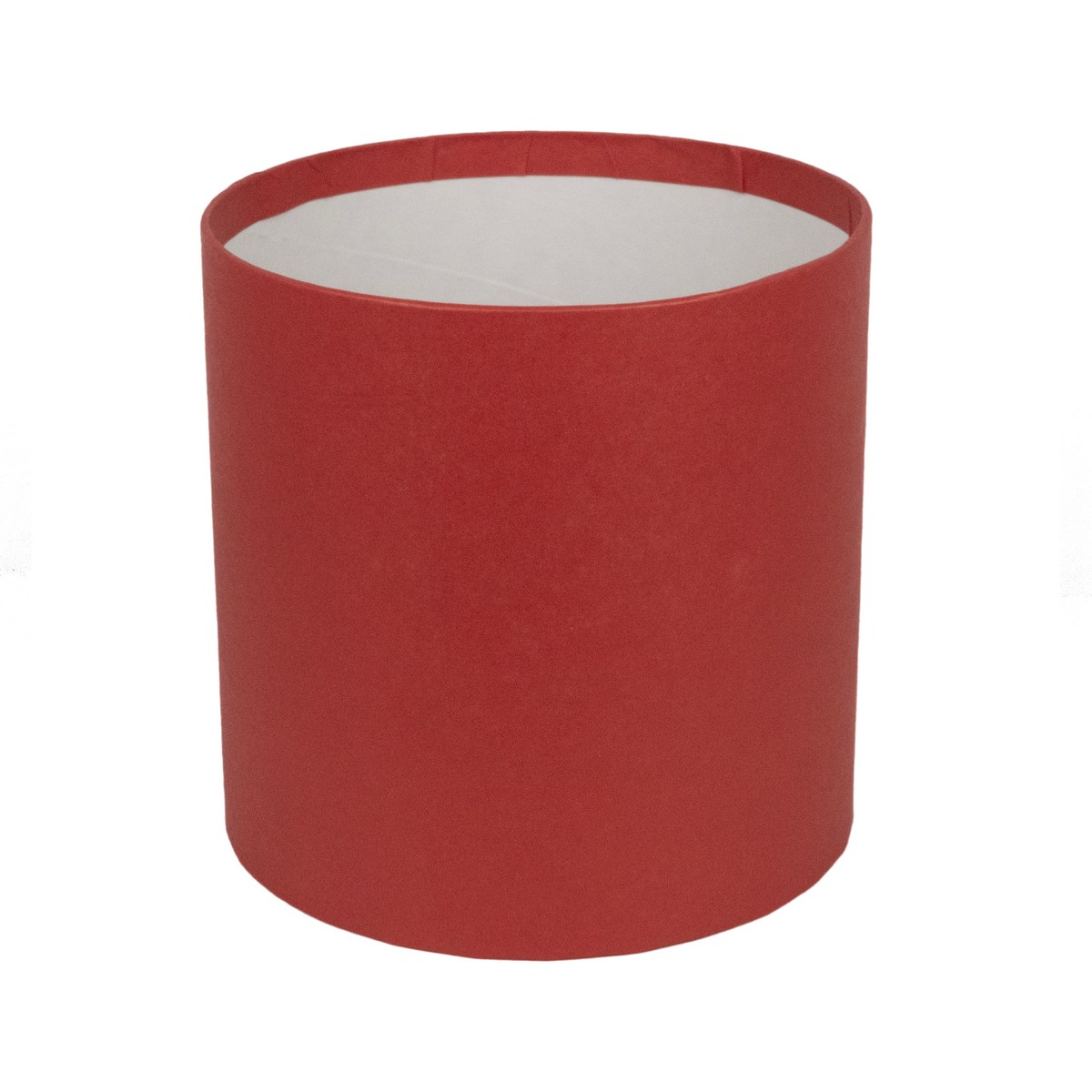 Коробка подарочная круглая без крышки, D12xH12 см, красный в интернет-магазине флористических аксессуаров Азалия Декор