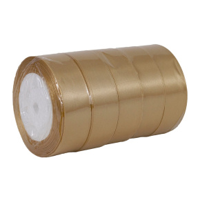 Набор лент 5шт. (атлас), 25 мм 22,7 м, золотой в интернет-магазине флористических аксессуаров Азалия Декор