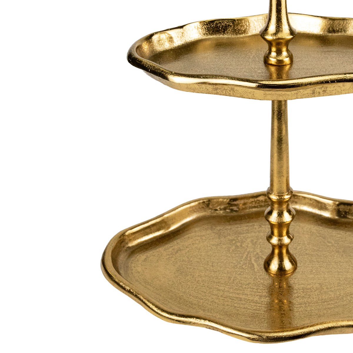 Подставка 2 яруса овальная (металл), Н44х36х24см, золотой в интернет-магазине флористических аксессуаров Азалия Декор