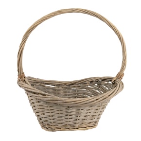 Корзина плетеная (ива), 40x30x15xH45см, серый в интернет-магазине флористических аксессуаров Азалия Декор