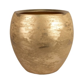 Кашпо Шар (керамика), D14xН16см, золотой в интернет-магазине флористических аксессуаров Азалия Декор