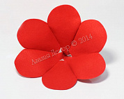 Каркас для букета Цветок (войлок) 30 см, красный в интернет-магазине флористических аксессуаров Азалия Декор