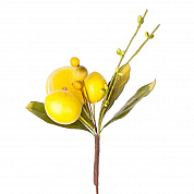 Лимоны на вставке, 20см, желтый/24/192шт. в интернет-магазине флористических аксессуаров Азалия Декор