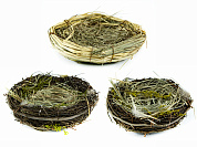 Гнездо, D15см, в асс., коричневый/24/24шт. в интернет-магазине флористических аксессуаров Азалия Декор