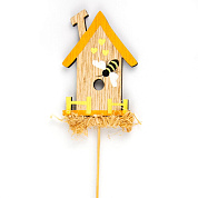 Вставка Домик с пчелками, 5.8x8х20см, желтый/576шт. в интернет-магазине флористических аксессуаров Азалия Декор